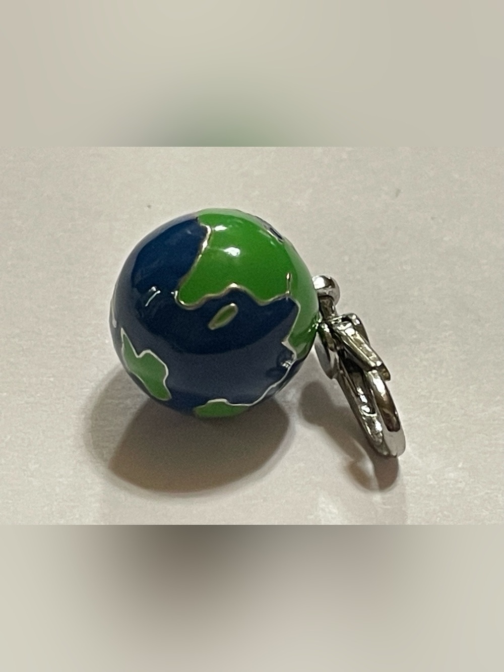 Metal Enamel 3D World Charm Pendant #0216